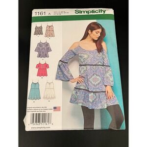 00306 - Simplicity 1161 Misses Mini Dress & Tunic Top Sewing Pattern XS-XL UNCUT